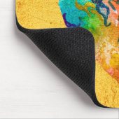 Golden graffiti hart waterverf kunst muismat (Hoek)