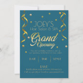 Golden Grand Opening Business RSVP Uitnodiging Kaa (Voorkant)