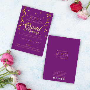 Golden Grand Opening Business RSVP Uitnodiging Kaa