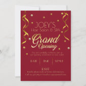 Golden Grand Opening Business RSVP Uitnodiging Kaa (Voorkant)