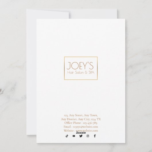 Golden Grand Opening Ceremony Uitnodiging Kaart (Achterkant)