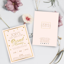 Golden Grand Opening Ceremony Uitnodiging Kaart