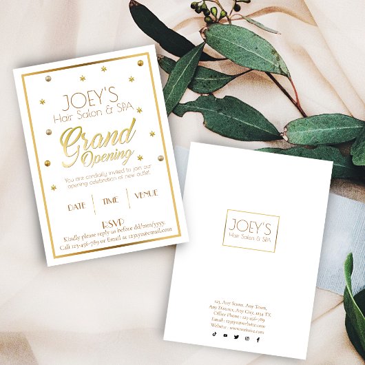 Golden Grand Opening Ceremony Uitnodiging Kaart