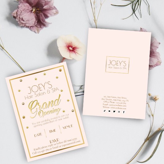 Golden Grand Opening Ceremony Uitnodiging Kaart