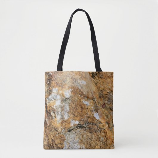 Golden Granite Rock Natuur Canvas tas (Voorkant)