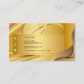 Golden Graphic Designer Business Card | Minimalist Visitekaartje (Achterkant)