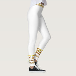 Golden Greek Key Athletic Leggings