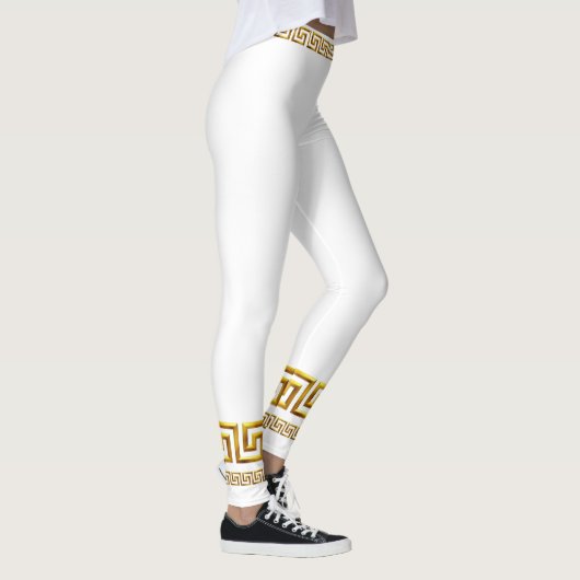 Golden Greek Key Athletic Leggings (Rechts)