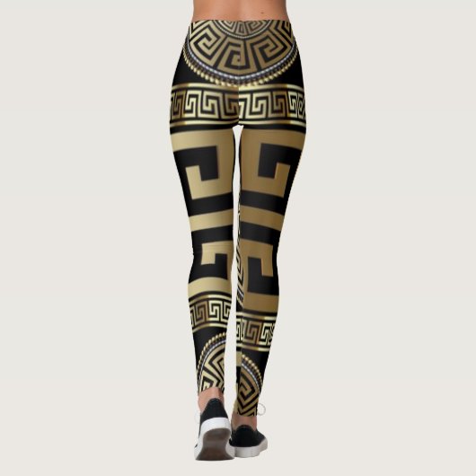 Golden Greek Key Leggings (Achterkant)