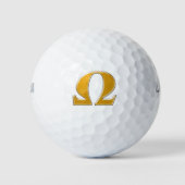 Golden Greek Omega - Symbool van verzet Golfballen (Voorkant)