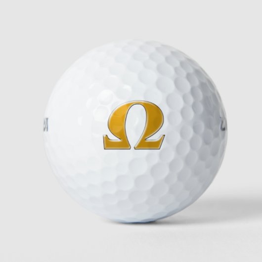 Golden Greek Omega - Symbool van verzet Golfballen (Voorkant)