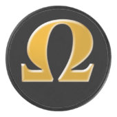 Golden Greek Omega - Symbool van verzet Hockey Puck (Voorkant)