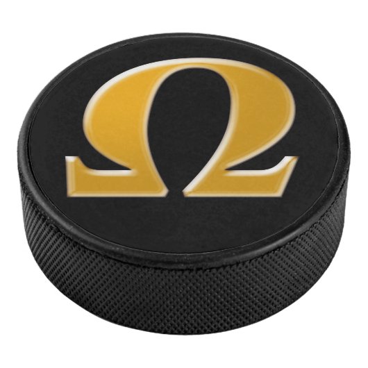 Golden Greek Omega - Symbool van verzet Hockey Puck (3/4)