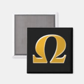 Golden Greek Omega - Symbool van verzet Magneet (Voorkant / Achterkant)