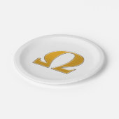Golden Greek Omega - Symbool van verzet Papieren Bordje (Gekanteld)