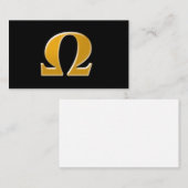 Golden Greek Omega - Symbool van verzet Visitekaartje (Voorkant / Achterkant)