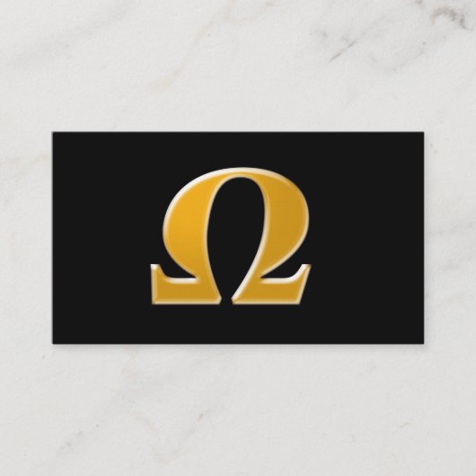 Golden Greek Omega - Symbool van verzet Visitekaartje (Voorkant)