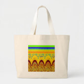 Golden green African Traditional Color Grote Tote Bag (Voorkant)
