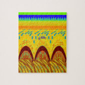 Golden green African Traditional Color Legpuzzel (Verticaal)