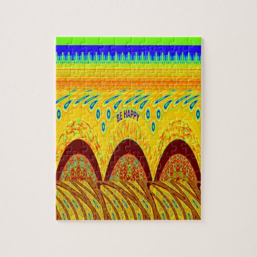 Golden green African Traditional Color Legpuzzel (Verticaal)