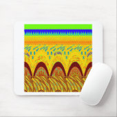 Golden green African Traditional Color Muismat (Met muis)