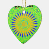 Golden Green African Traditional Fabric Colors Keramisch Ornament (Links)