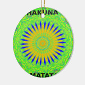 Golden Green African Traditional Fabric Colors Keramisch Ornament (Links)