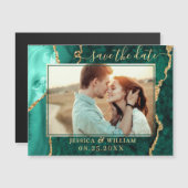 Golden Green Agaat Bewaar de datum Magnetische Kaa (Voorkant / Achterkant)