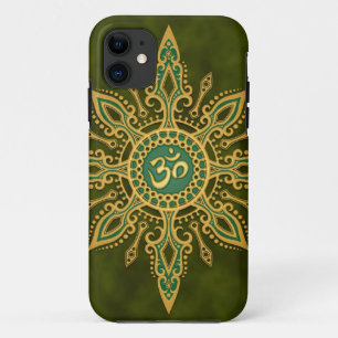 Golden Green Aum Star iPhone 11 Hoesje
