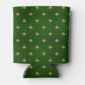 Golden Green Clover Pattern Blikjeskoeler (Voorkant)