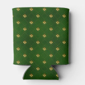 Golden Green Clover Pattern Blikjeskoeler (Achterkant)