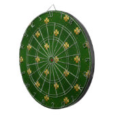 Golden Green Clover Pattern Dartbord (Voorkant Rechts)