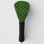 Golden Green Clover Pattern Golfheadcover (Voorkant)