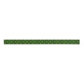 Golden Green Clover Pattern Grosgrain Lint (Voorkant)