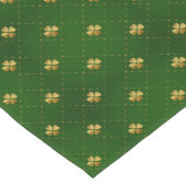 Golden Green Clover Pattern Korte Tafelloper (Hoek)
