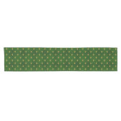 Golden Green Clover Pattern Korte Tafelloper (Horizontaal)