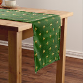 Golden Green Clover Pattern Korte Tafelloper (Voorbeeld)