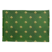 Golden Green Clover Pattern Kussensloop (Achterkant-Links)