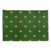Golden Green Clover Pattern Kussensloop (Achterkant-Rechts)