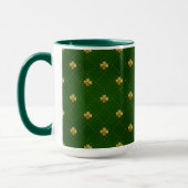 Golden Green Clover Pattern Mok (Links)