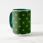 Golden Green Clover Pattern Mok (Voorkant links)