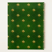 Golden Green Clover Pattern Planner (Achterkant)