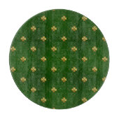 Golden Green Clover Pattern Snijplank (Voorkant)