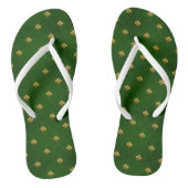 Golden Green Clover Pattern Teenslippers (Voetbed)