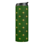 Golden Green Clover Pattern Thermosbeker (Gedraaid links)