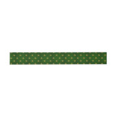 Golden Green Clover Pattern Uitnodigingen Wikkel (Vlak)