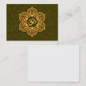 Golden Green Floral Om Visitekaartje (Voorkant / Achterkant)