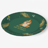 Golden Green Puppy Dog Kind Papieren Bordje (Gekanteld)