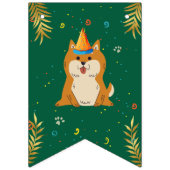 Golden Green Puppy Dog Kind Vlaggetjes (Eerste vlag)