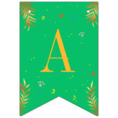 Golden Green Puppy Dog Kind Vlaggetjes (Derde vlag)